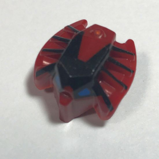 Minifigure, Head, Modified Bionicle Toa Mahri Hewki / Jaller with Blue Eyes Pattern (Jaller)
