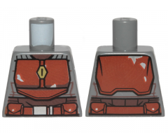 Torso SW Armor Reddish Brown Plates and Belt Pattern (Mandalorian)