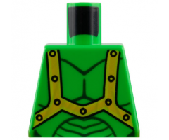 Torso Alien with Muscles Outline and Orange Straps Pattern