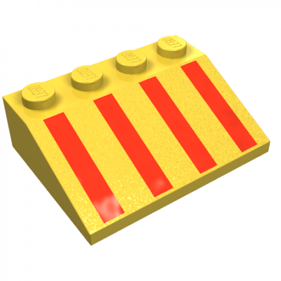 Slope 33 3 x 4 with Red Stripes Pattern