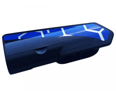 Technic, Panel Fairing #22 Very Small Smooth, Side A with Black, Silver and Blue Race Pattern (Sticker) - Set 42123