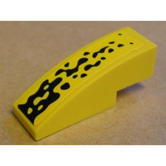 Slope, Curved 3 x 1 with Black Spots Pattern (Sticker) - Set 8117