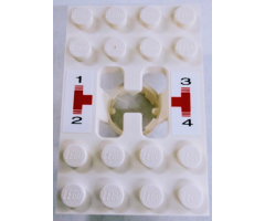Technic Stick Shift Plate with '1' and '2' Left and '3' and '4' Right Gear Shift Pattern (Stickers) - Set 8880