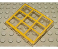 Garage Door Glass without Counterweights - Yellow Frame Pattern without Hinge Pins