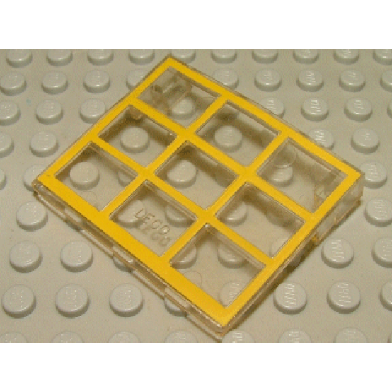 Garage Door Glass without Counterweights - Yellow Frame Pattern without Hinge Pins