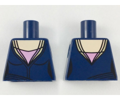 Torso Female Low-Cut Top, Light Nougat Neck and Pink Triangle Pattern