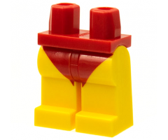 Hips and Yellow Legs with Red Short Swimsuit Pattern