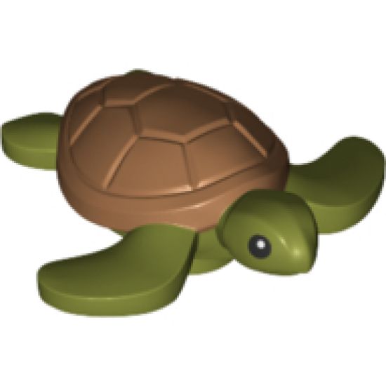 Sea Turtle, Black Eyes and Medium Nougat Shell Pattern