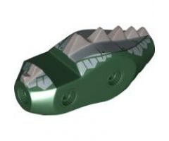 Animal, Body Part Dragon Middle (Fantasy Era) with Metallic Silver Dorsal Scales Pattern (7048)