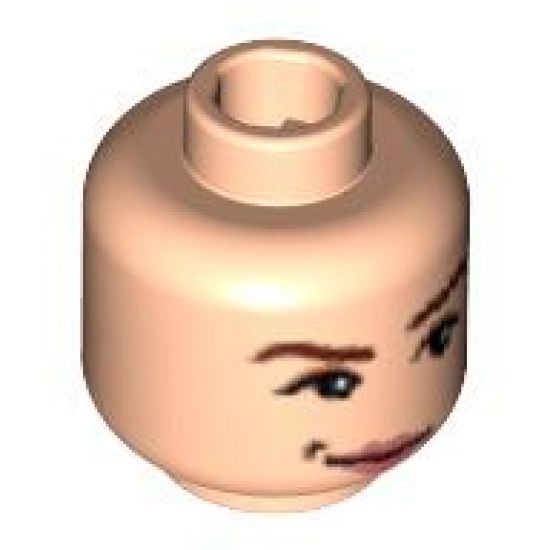 Minifigure, Head Dual Sided Female with Awake / Asleep Pattern (HP Hermione) - Blocked Open Stud
