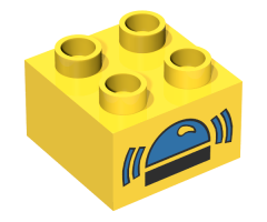 Duplo, Brick 2 x 2 with Siren Pattern