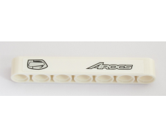 Technic, Liftarm 1 x 7 Thick with Silver 'AROCS' and Silver Handle Pattern Model Right Side (Sticker) - Set 42043