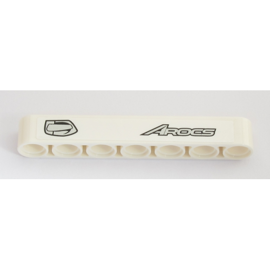 Technic, Liftarm 1 x 7 Thick with Silver 'AROCS' and Silver Handle Pattern Model Right Side (Sticker) - Set 42043