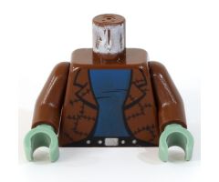 Torso Studios Patchwork Jacket with Blue T-shirt Pattern (Frankenstein) / Brown Arms / Sand Green Hands