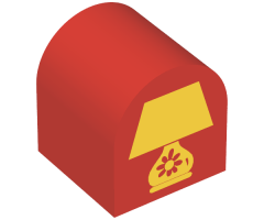 Duplo, Brick 2 x 2 x 2 Curved Top with Table Lamp Pattern