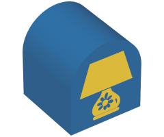 Duplo, Brick 2 x 2 x 2 Curved Top with Table Lamp Pattern