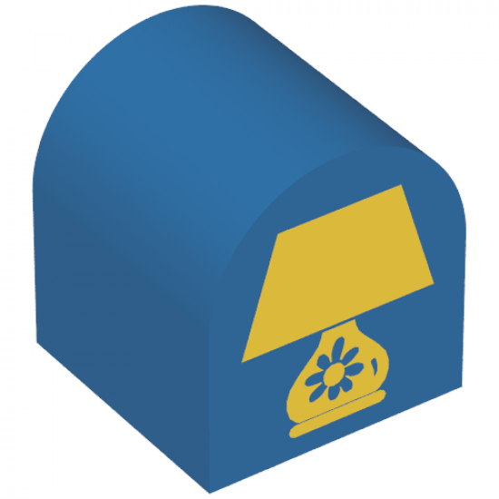 Duplo, Brick 2 x 2 x 2 Curved Top with Table Lamp Pattern