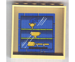 Panel 1 x 6 x 5 with Blue Trophy Cabinet Pattern (Sticker) - Set 4982