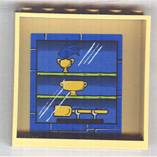 Panel 1 x 6 x 5 with Blue Trophy Cabinet Pattern (Sticker) - Set 4982