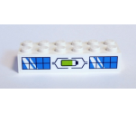 Brick 2 x 6 with Lime Battery Power Meter and 2 Dark Azure Solar Panels Pattern (Sticker) - Set 41346