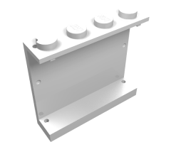 Panel 1 x 4 x 3 - Solid Studs with Blue Stripe Pattern Right