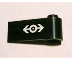 Door 1 x 3 x 1 Right with Train Logo White on Black Background Pattern (Sticker) - Set 2126