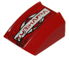 Slope, Curved 2 x 2 Lip with 'YUBIHAMA' Pattern Model Left (Sticker) - Set 8130