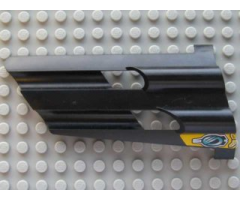 Technic, Panel Fairing # 4 Large Long, Large Holes, Side B with 'CM' Pattern (Sticker) - Set 8450