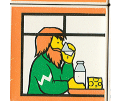 Duplo, Tile 2 x 2 x 1 with Home Mosaic Picture 11 Pattern (Set 9221)
