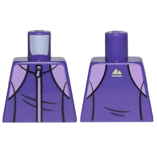 Torso Tracksuit with Medium Lavender Zipper and White Mountain Logo on Back Pattern