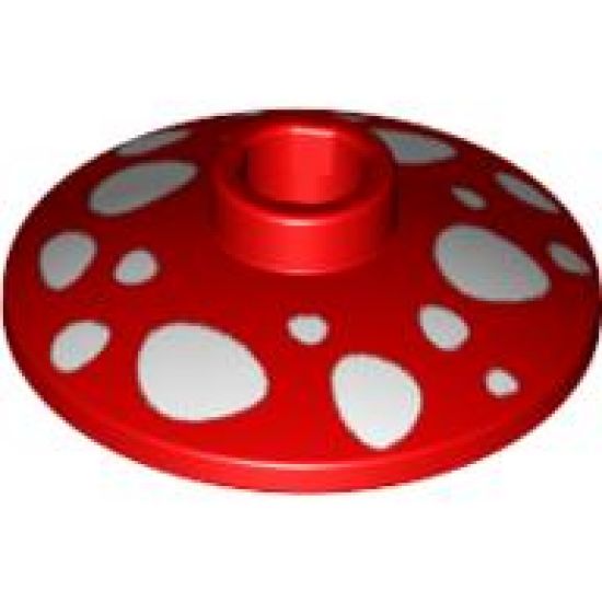 Dish 2 x 2 Inverted (Radar) with Mushroom Spots Pattern