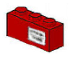 Brick 1 x 3 with 'Basel - Hamburg' Pattern on Right (Sticker) - Set 7745
