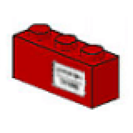 Brick 1 x 3 with 'Basel - Hamburg' Pattern on Right (Sticker) - Set 7745