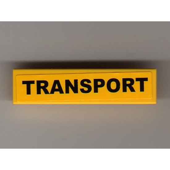 Tile 1 x 4 with 'TRANSPORT' Pattern (Sticker) - Set 7900