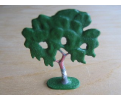Plant, Tree Flat Birch painted with solid base