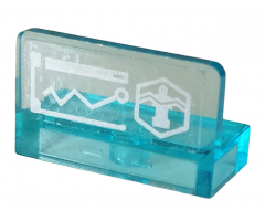 Panel 1 x 2 x 1 with Silver Head-Up Display (HUD) with Chart and Microfigure Pattern (Sticker) - Set 76167