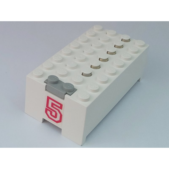 Electric, Battery Box 9V Small Without Battery Cover with Red '5' Pattern (Sticker) - Set 6440