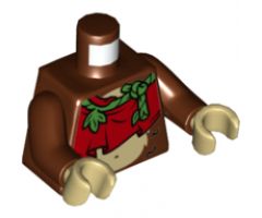Torso Bright Green Vine, Red Cloth, Tan Stomach Pattern / Reddish Brown Arms / Tan Hands