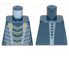 Torso Ninjago Snake with Yellow and Light Bluish Gray Scales Pattern (Mezmo)