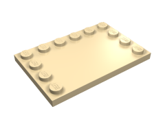 Tile, Modified 4 x 6 with Studs on Edges