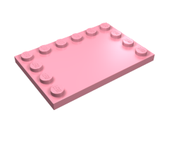Tile, Modified 4 x 6 with Studs on Edges