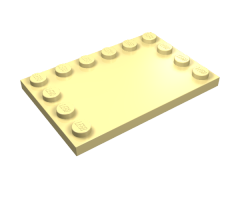 Tile, Modified 4 x 6 with Studs on Edges