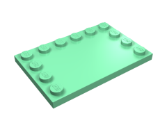 Tile, Modified 4 x 6 with Studs on Edges