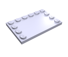 Tile, Modified 4 x 6 with Studs on Edges