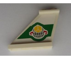 Tail 4 x 1 x 3 with Box and Arrows and Globe Left and Red SP3 Badge and Black 'POLICE' Right Pattern (Stickers) - Set 5983