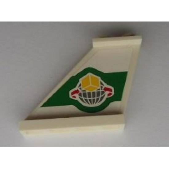 Tail 4 x 1 x 3 with Box and Arrows and Globe Left and Red SP3 Badge and Black 'POLICE' Right Pattern (Stickers) - Set 5983