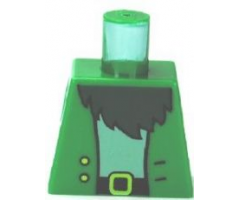 Torso SpongeBob Jacket with Two Buttons over Light Blue Shirt and Dark Green Beard Pattern