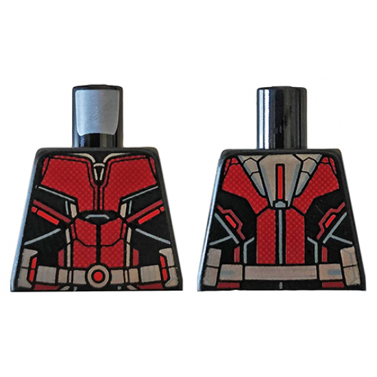 Torso Ant-Man Dark Red Body Suit with Silver Trim Pattern