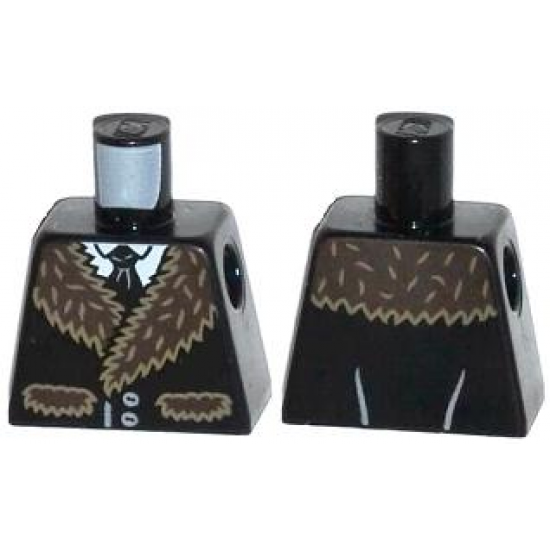 Torso Batman Coat with Dark Tan Fur Trim, White Shirt and Black Tie Pattern