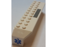 Arch 2 x 14 x 2 1/3 with Tread Plate on Top and EMT Star of Life on End Pattern Model Right Side (Stickers) - Set 7739